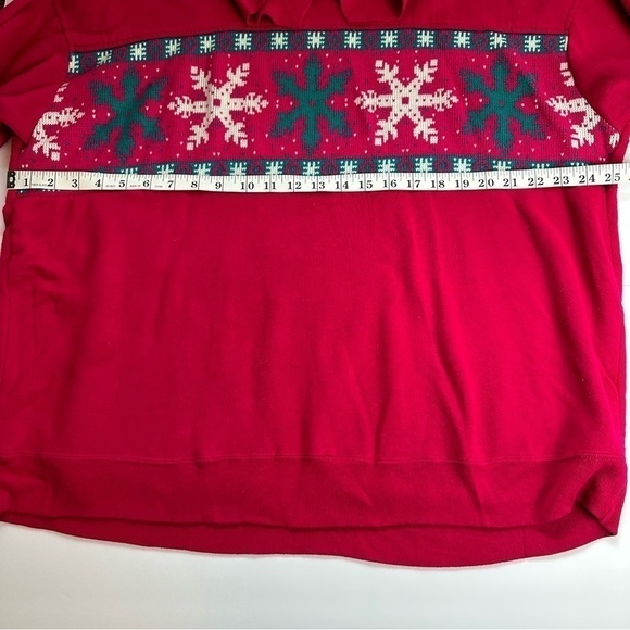 Vintage Snowflake Sweater Women's size 3x pink collared winter holidays - Picture 3 of 8